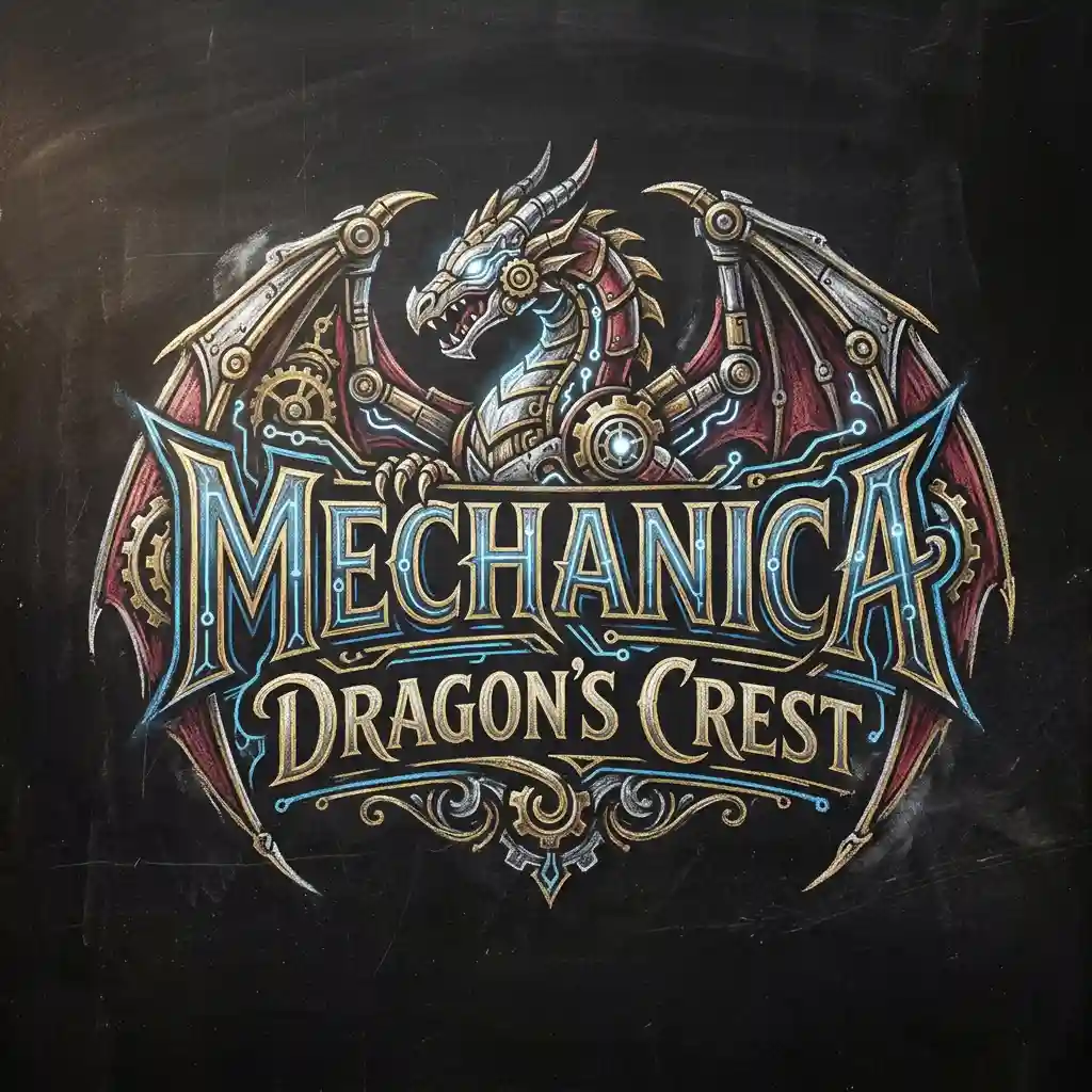 Chalk-Art Mechanical Dragon VTuber Logo — Logo & Branding Nano Banana prompt example, created with Pixazo AI