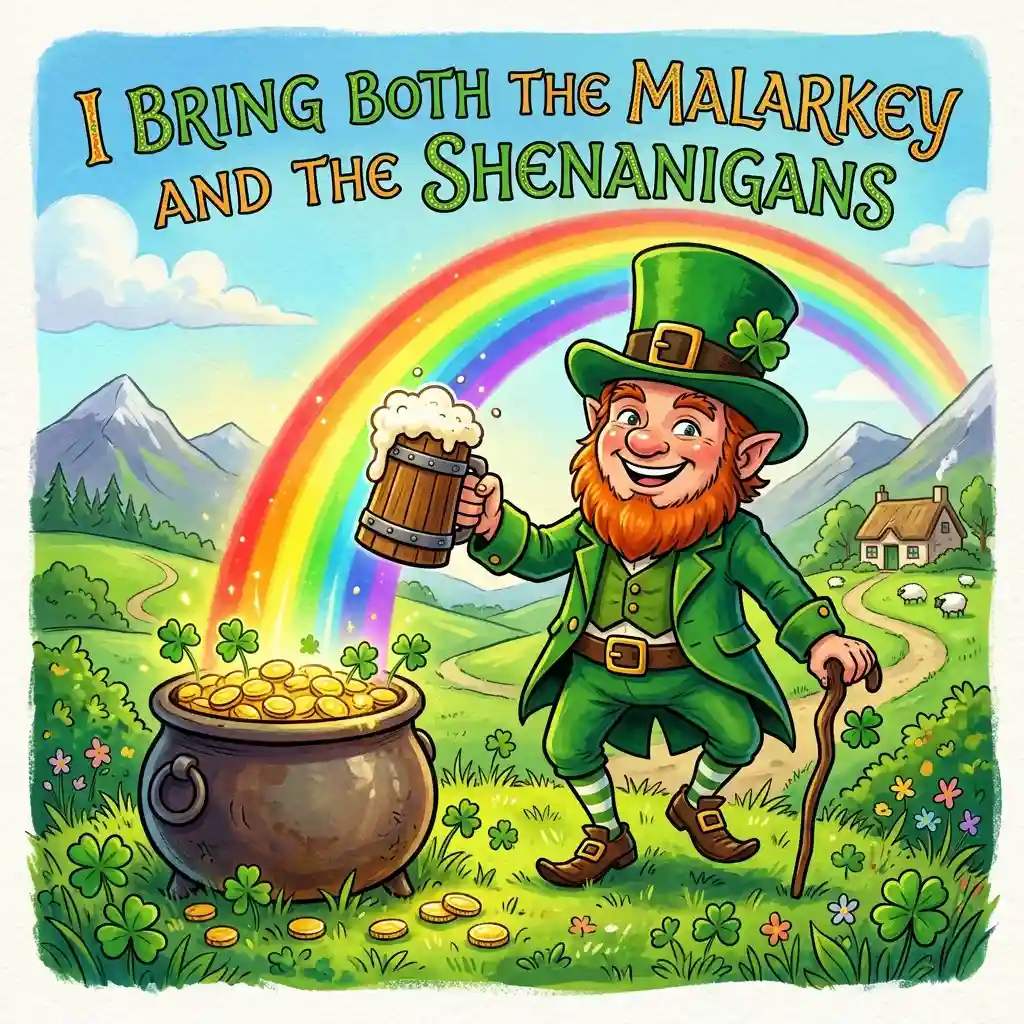 Leprechaun with Beer and Pot of Gold — Anime & Cartoon Nano Banana prompt example, created with Pixazo AI