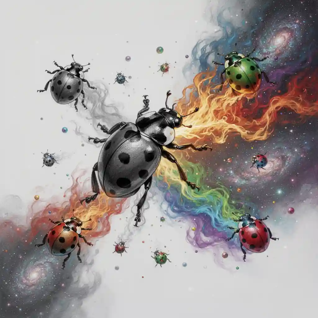Fire Breathing Ladybug — Fantasy & Surreal FLUX.1 AI image prompt example