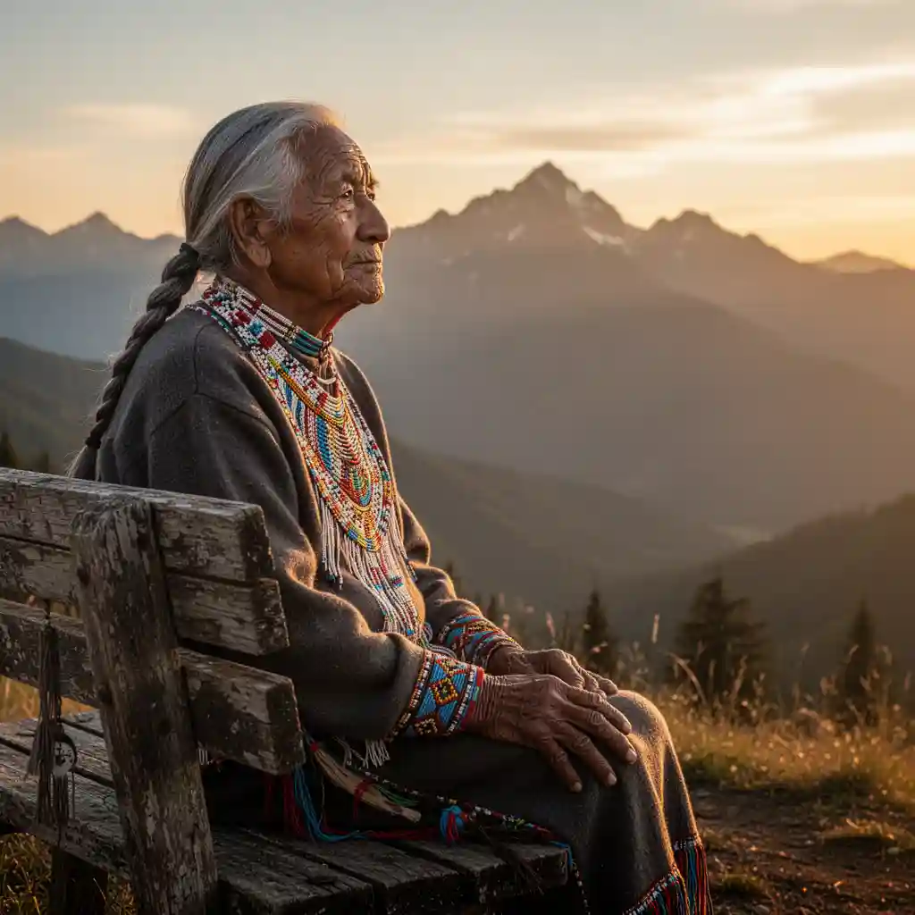 The Contemplative Elder — Portraits & People FLUX.1 AI image prompt example