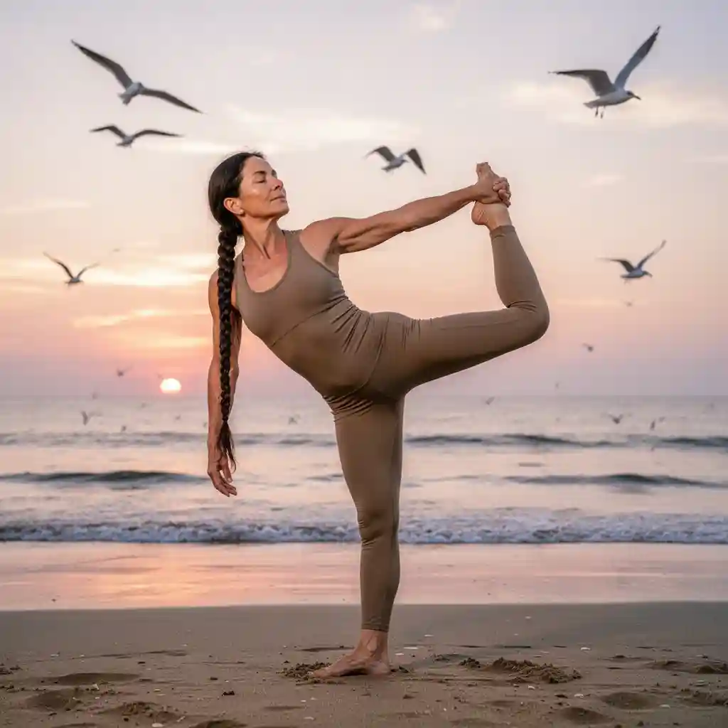 The Serene Yoga Instructor — Portraits & People FLUX.1 AI image prompt example