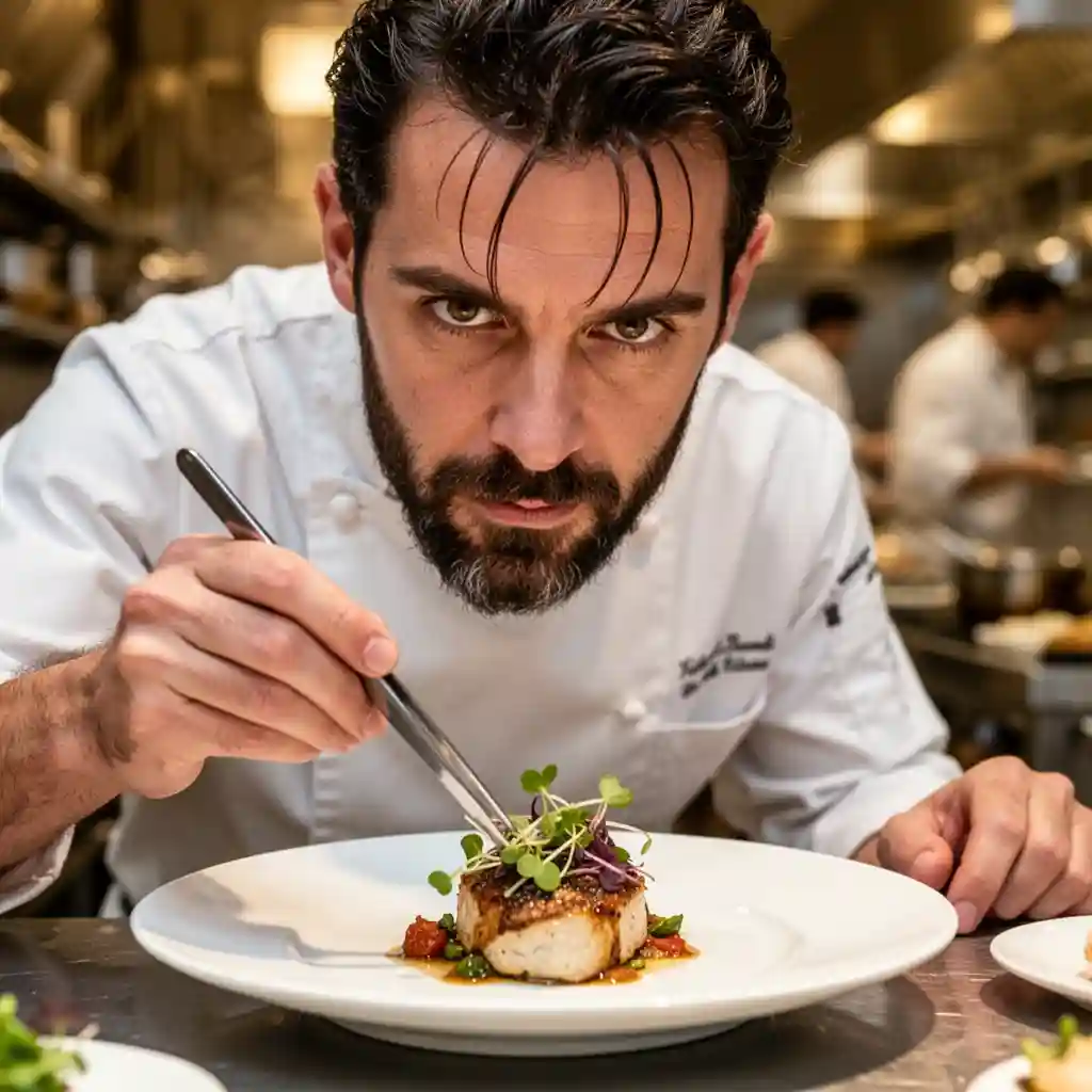 The Passionate Chef — Portraits & People FLUX.1 AI image prompt example