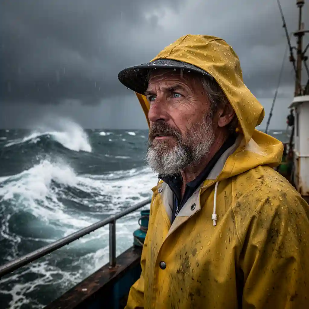 The Rugged Fisherman — Portraits & People FLUX.1 AI image prompt example