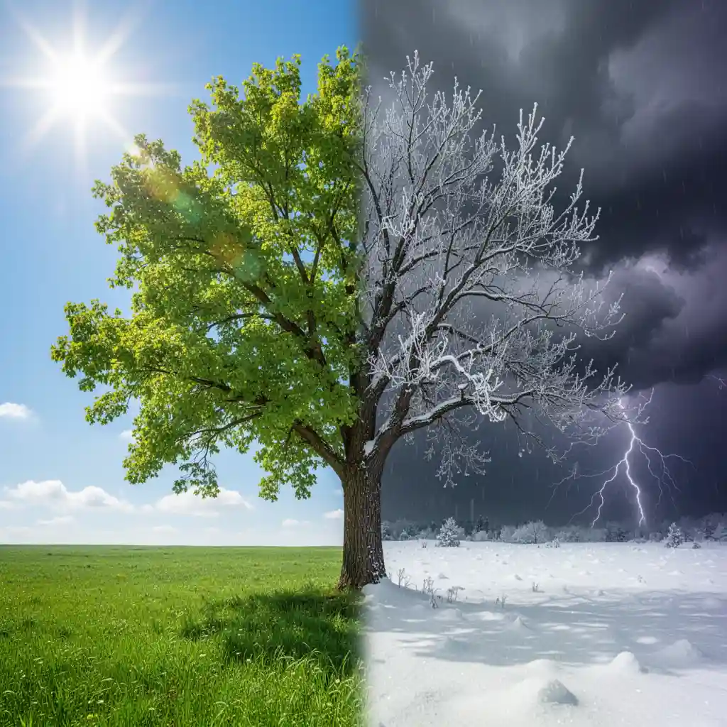 Two Seasons, One Tree — Product & Design FLUX.1 AI image prompt example