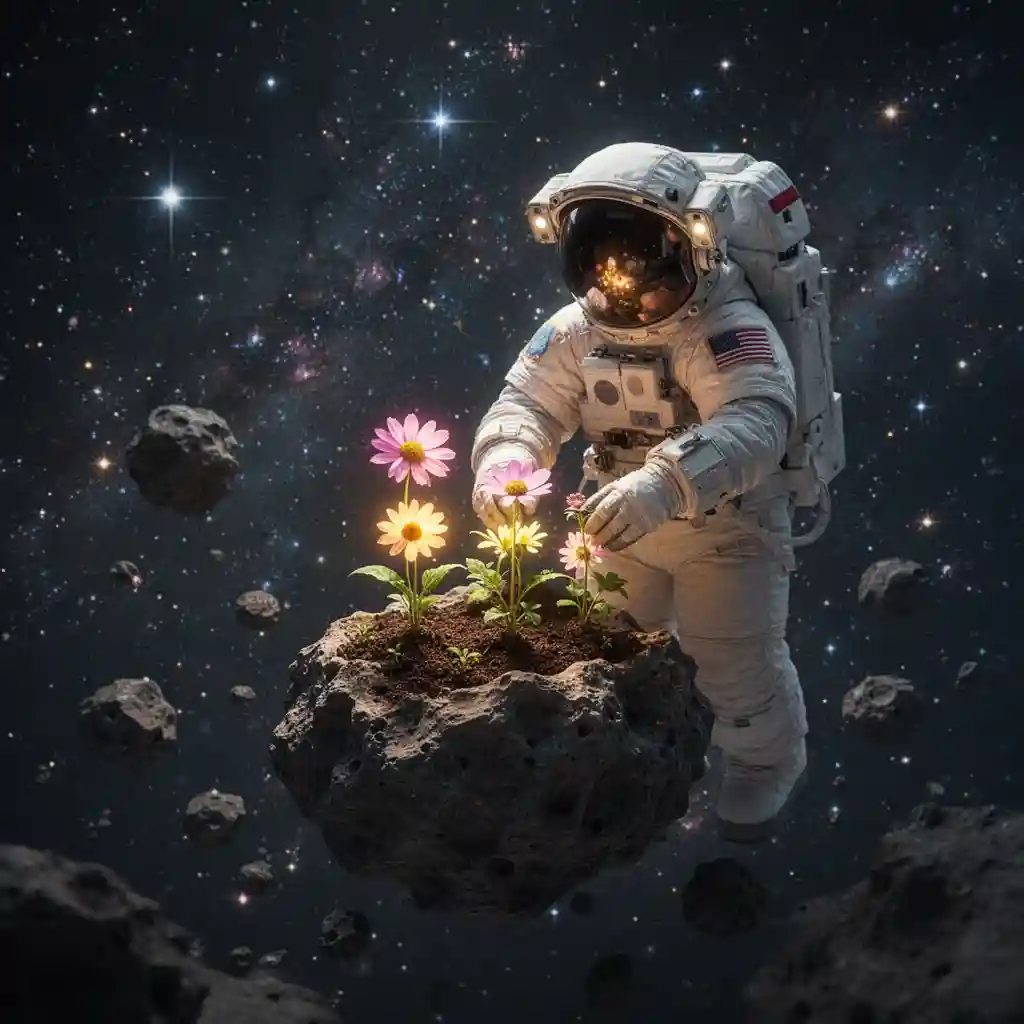 Astronaut Gardener — Fantasy & Surreal FLUX.1 AI image prompt example