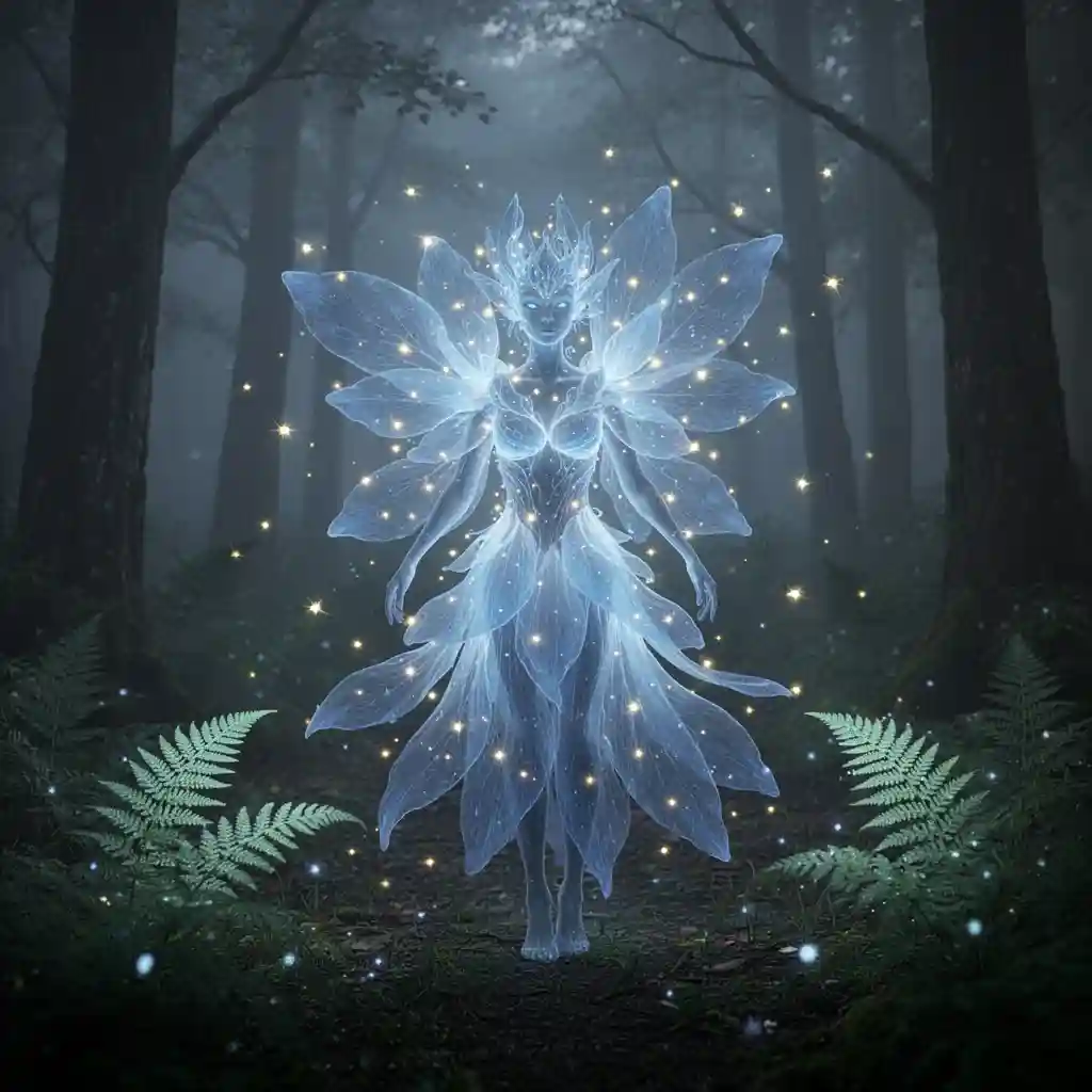 Bioluminescent Forest Spirit — Fantasy & Surreal FLUX.1 AI image prompt example