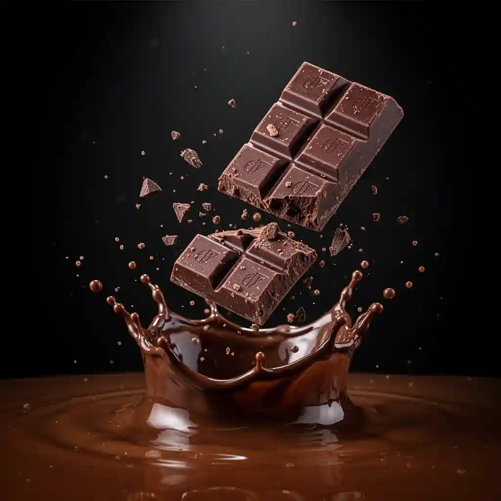 Chocolate Splash Bar — Product & Design FLUX.1 AI image prompt example