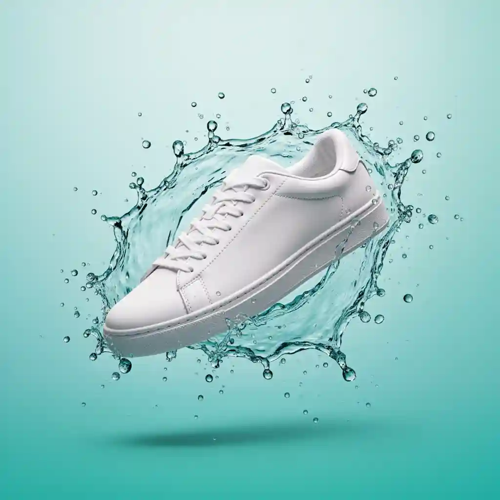 Floating Sneaker Splash — Product & Design FLUX.1 AI image prompt example