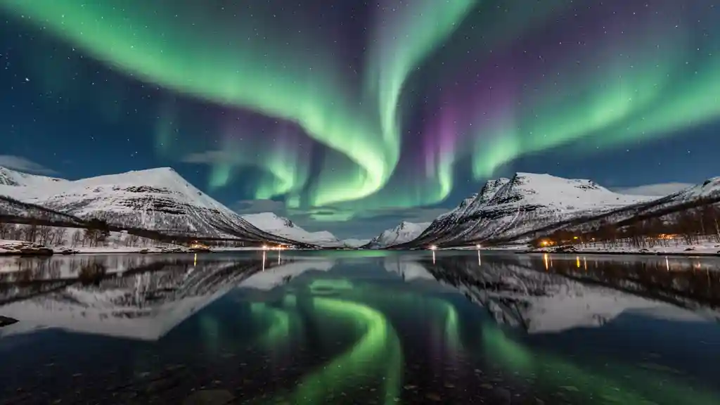 Northern Lights over Fjord — Nature & Landscapes FLUX.1 AI image prompt example