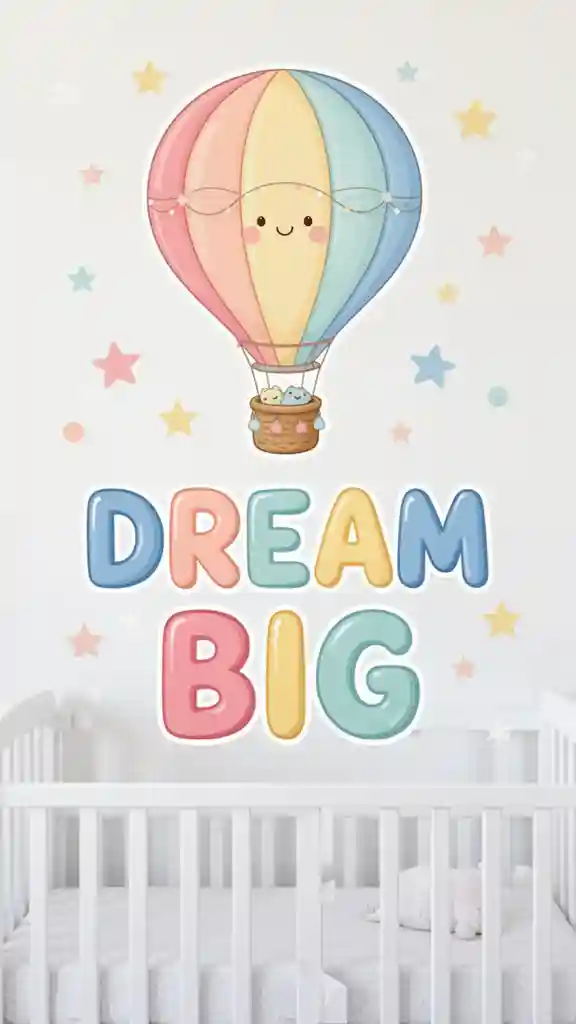 'DREAM BIG' Kids Room Print — Posters & Text FLUX.1 AI image prompt example