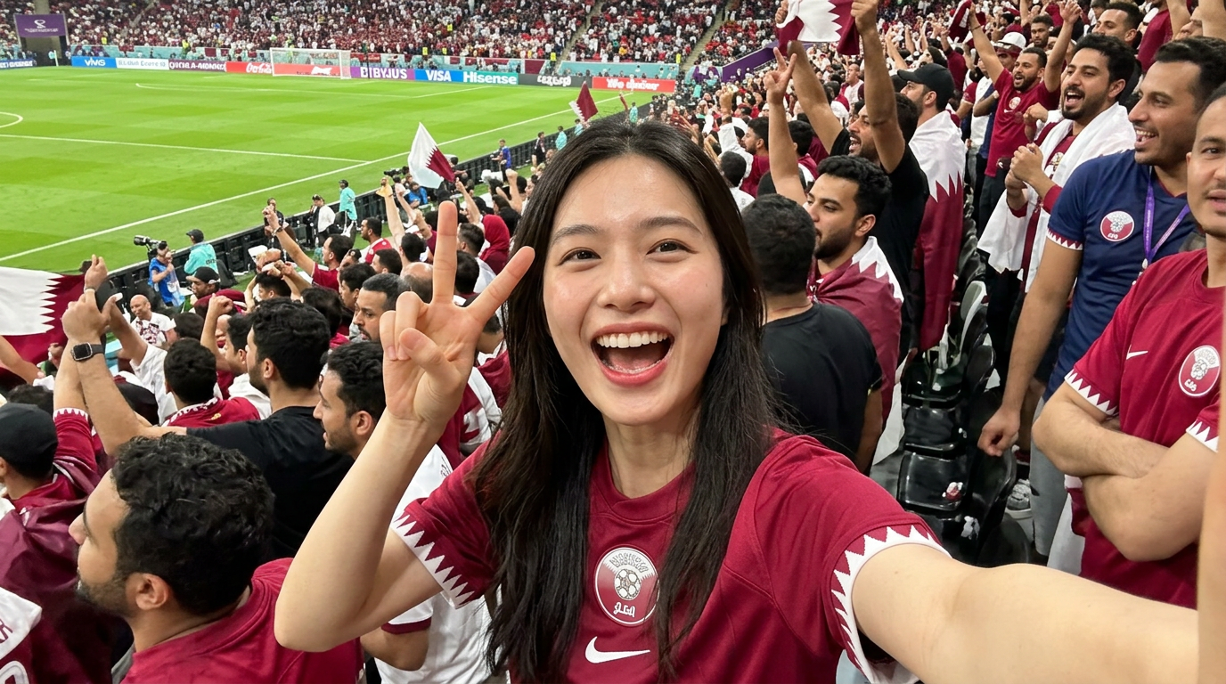 Stadium fan celebration